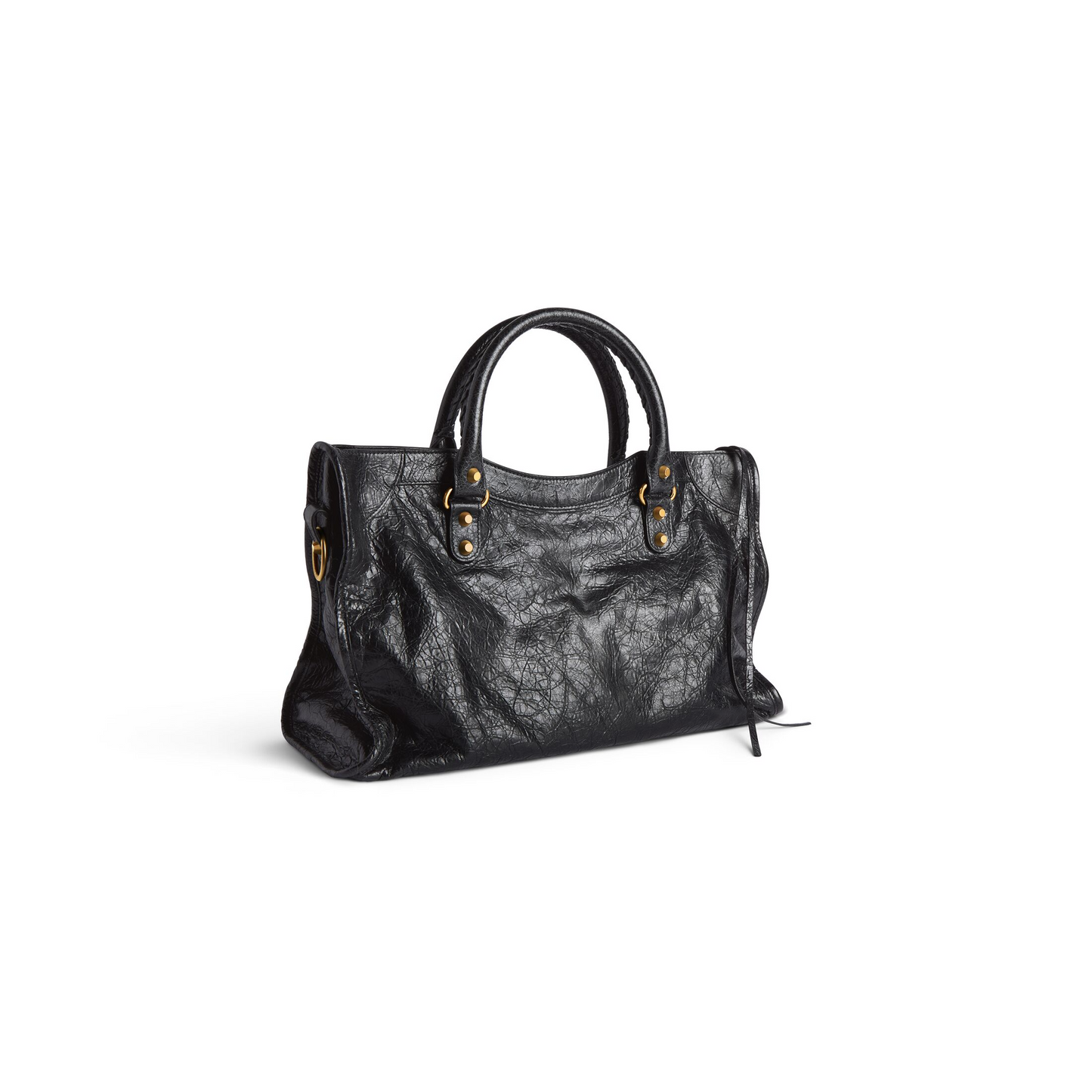 Le City Bag Medium in Black - Aged Gold Hardware
