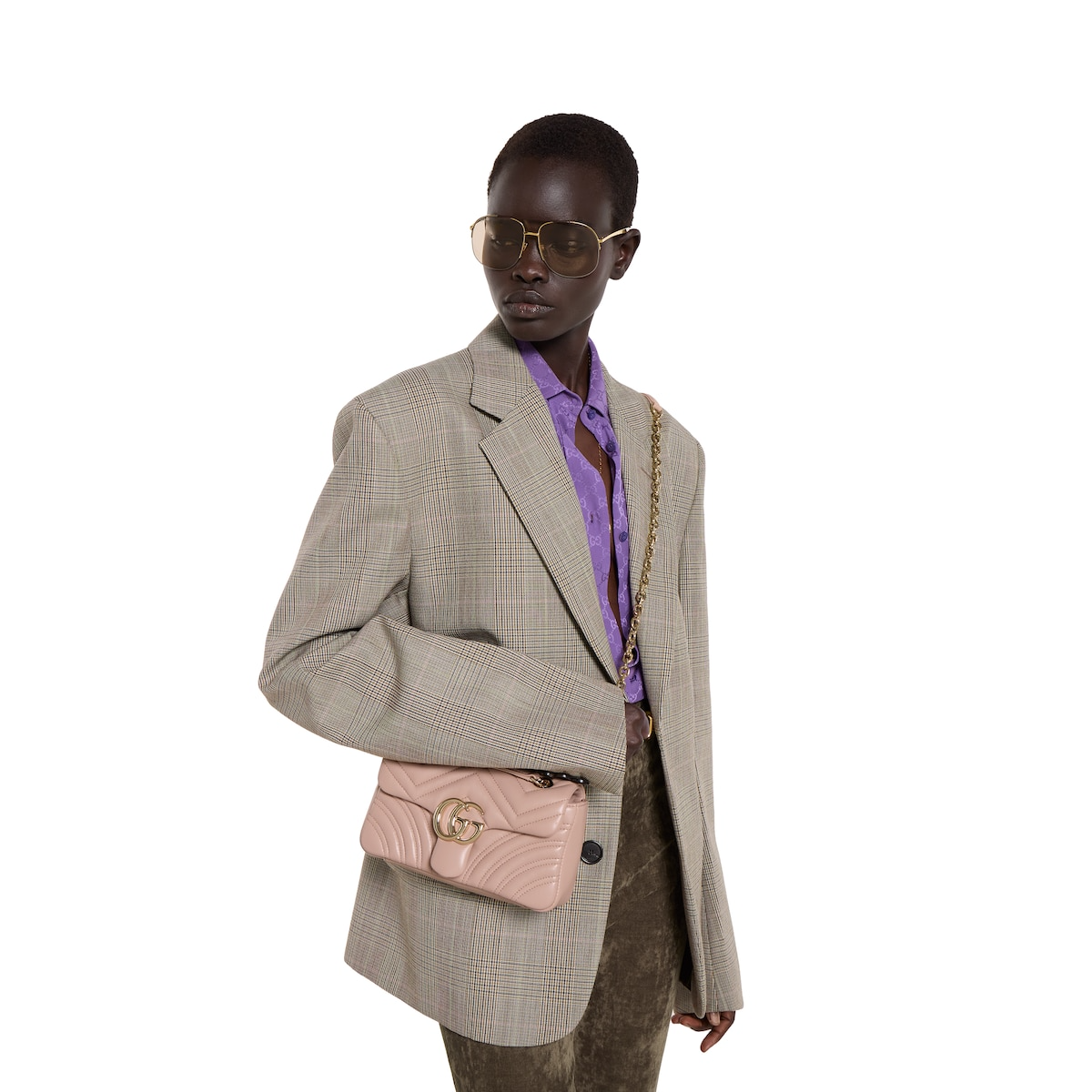 GG Marmont Shoulder Bag - Pink Beige