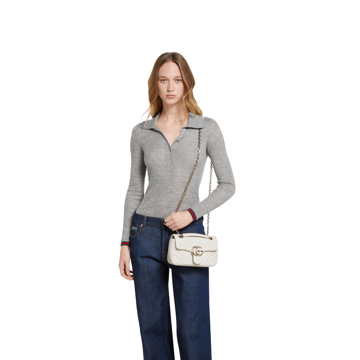 GG Marmont Shoulder Bag - White