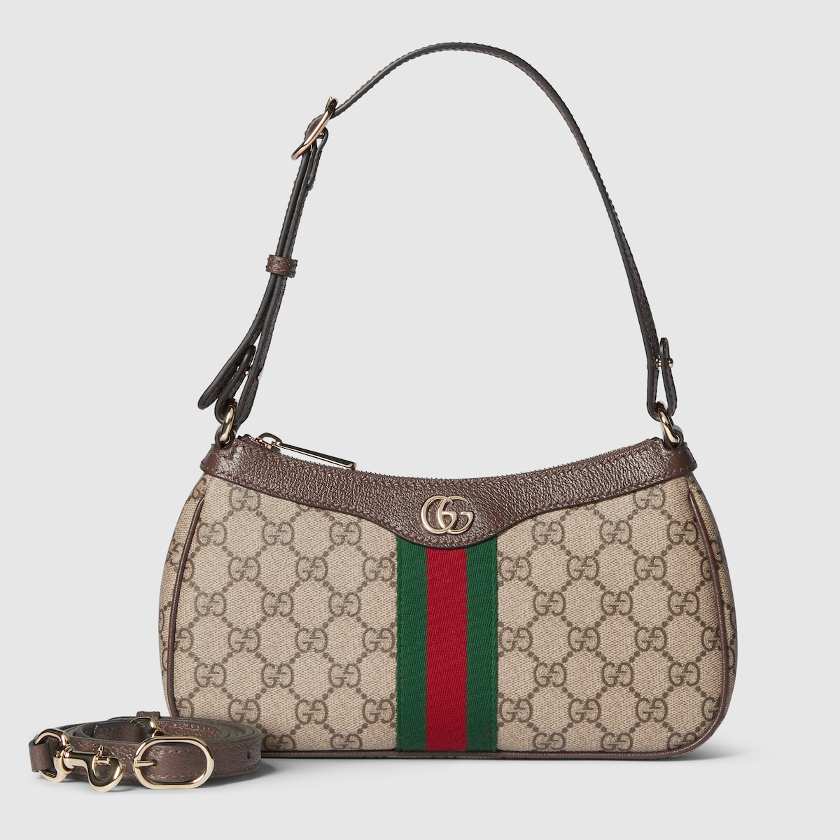 Ophidia Small Shoulder Bag - Beige and Brown