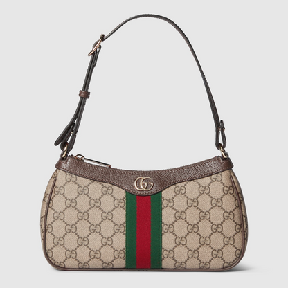 Ophidia Small Shoulder Bag - Beige and Brown