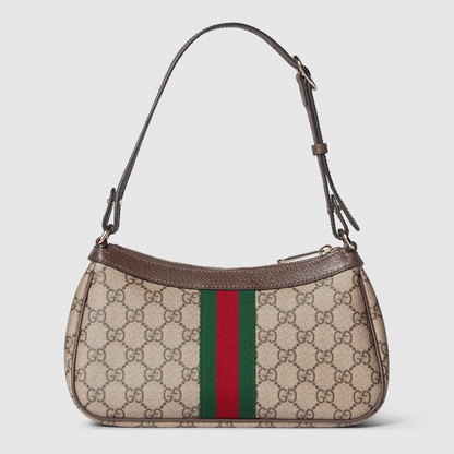 Ophidia Small Shoulder Bag - Beige and Brown