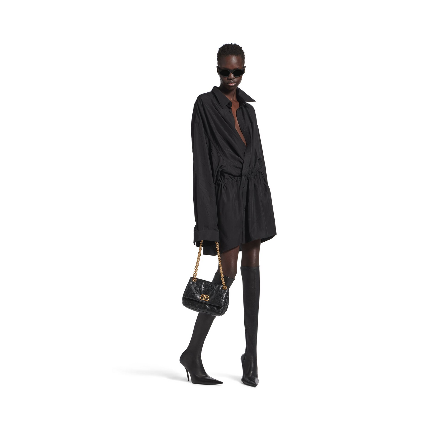 Monaco Bag Mini in Black - Aged Gold Hardware
