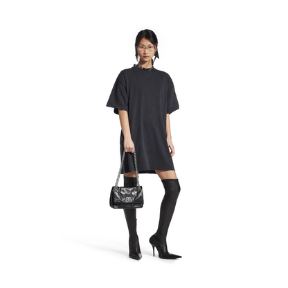 Monaco Bag Mini in Black - Aged Silver Hardware