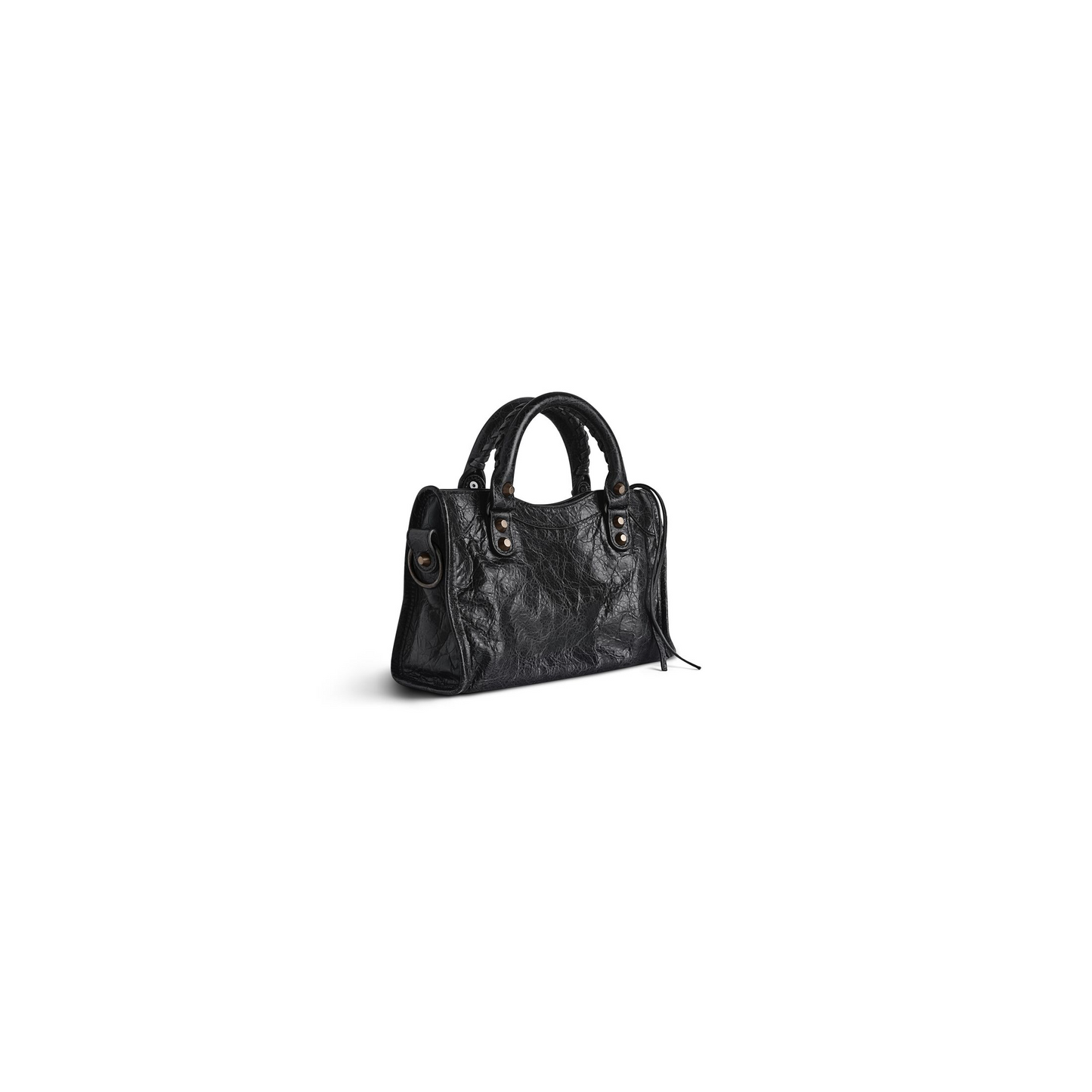 Le City Bag Mini in Black - Brass Hardware