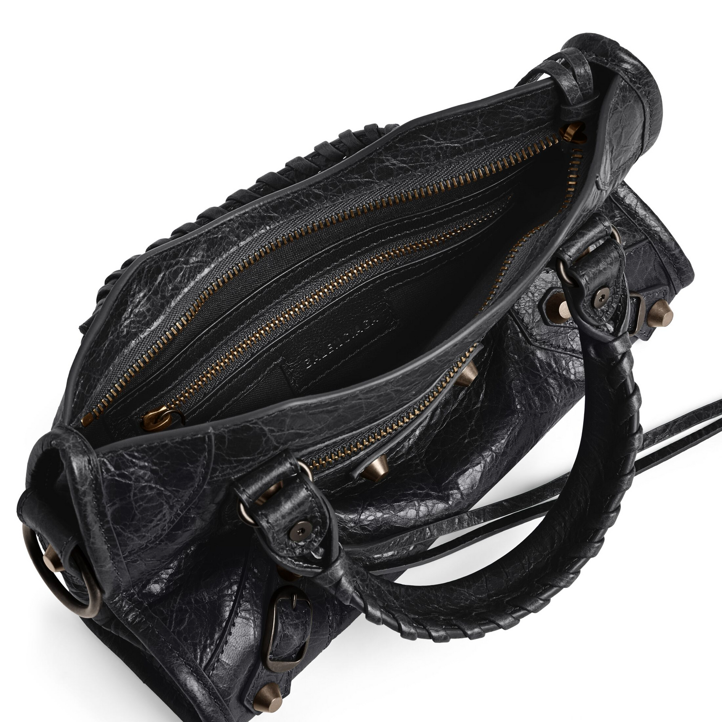 Le City Bag Mini in Black - Brass Hardware