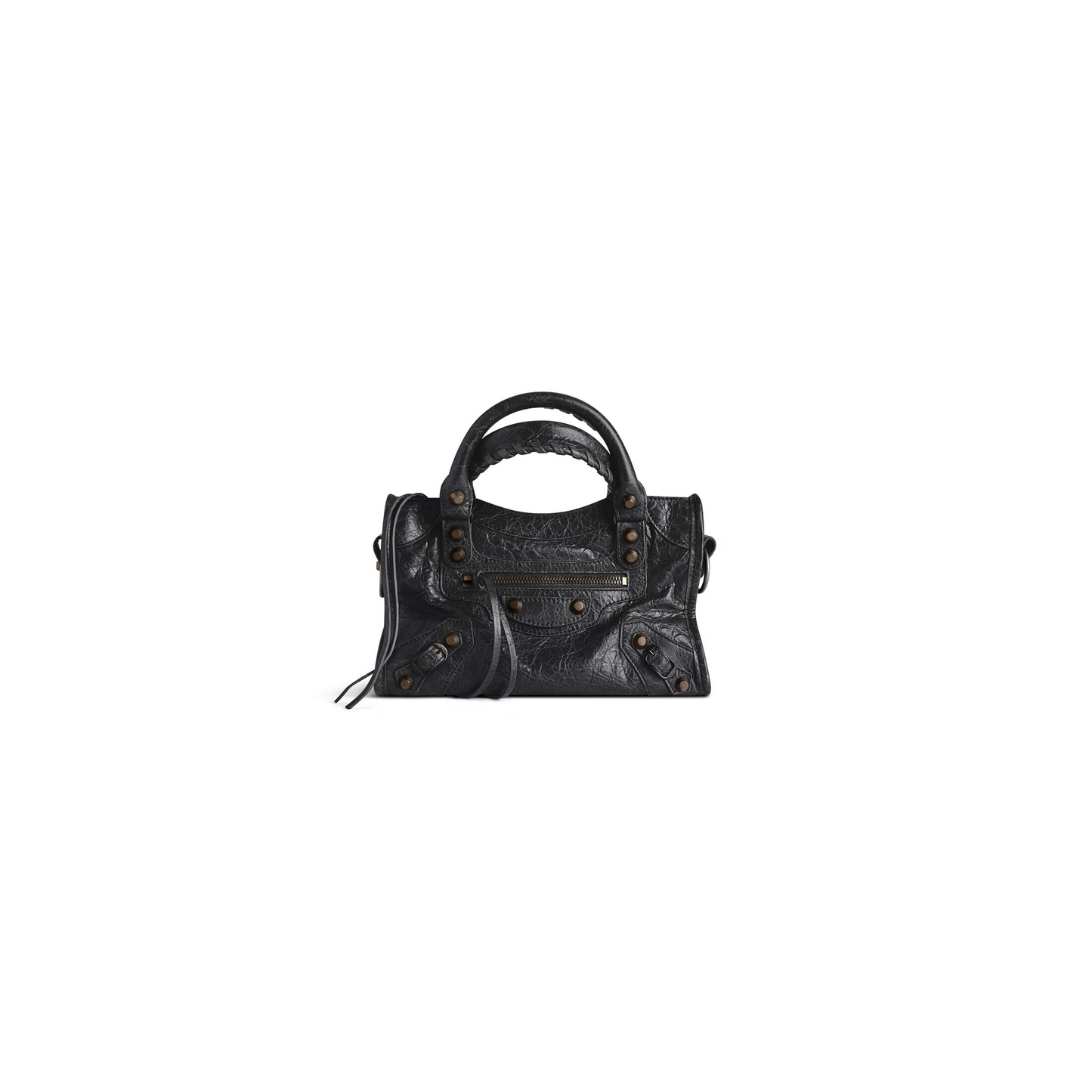 Le City Bag Mini in Black - Brass Hardware