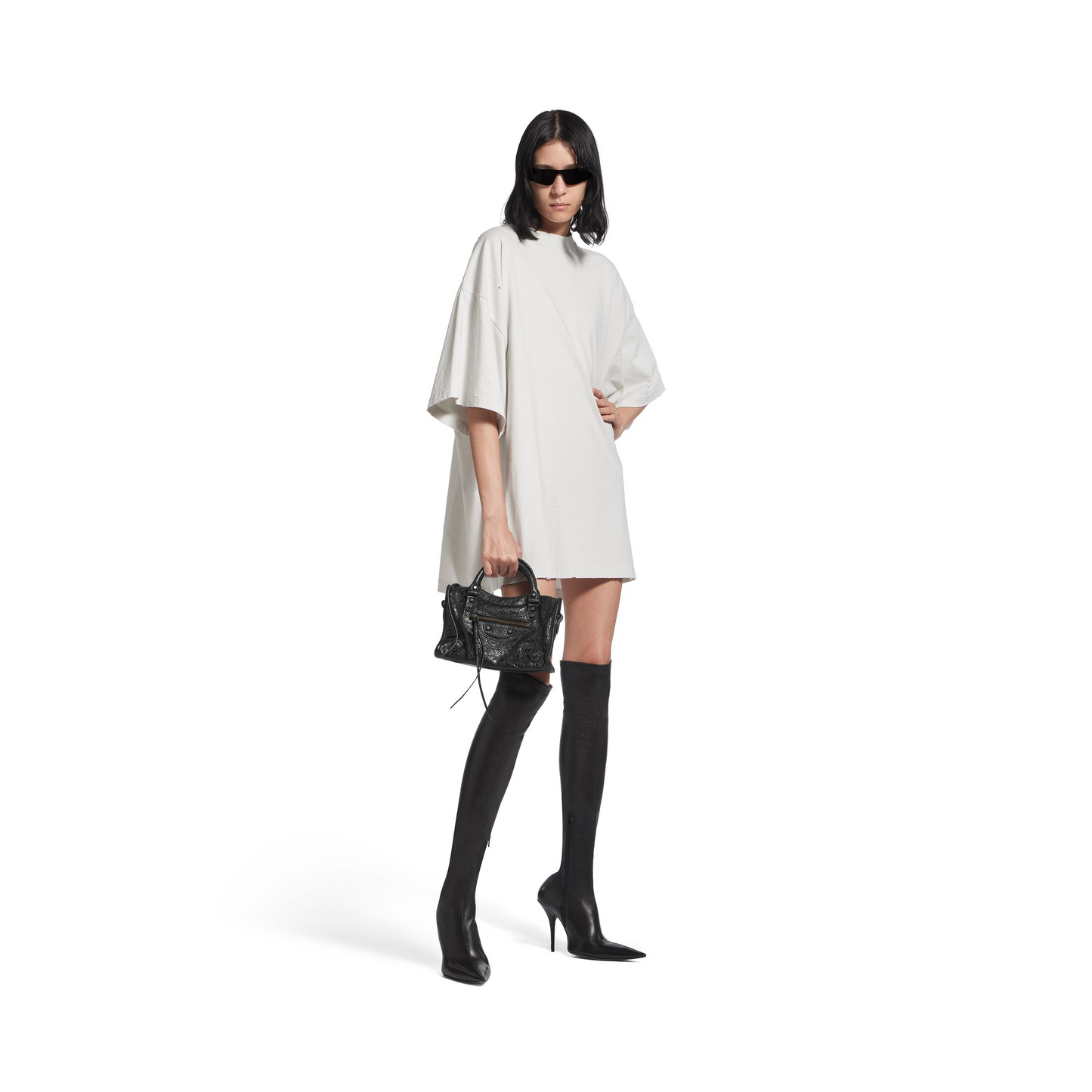 Le City Bag Mini in Black - Brass Hardware