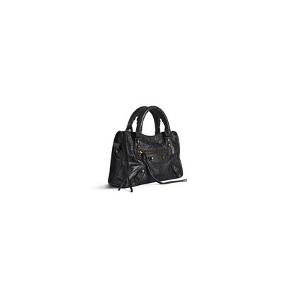 Le City Bag Mini in Black - Brass Hardware
