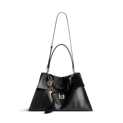 Hourglass Soft Handbag Large in Black