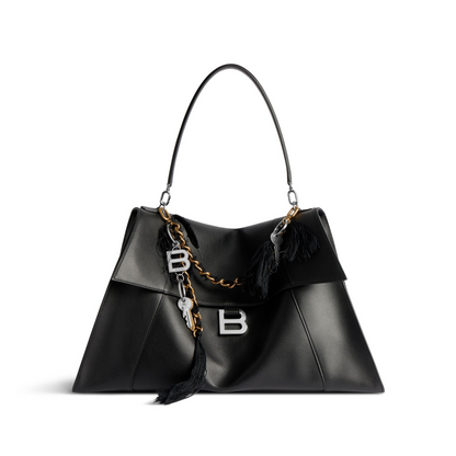 Hourglass Soft Handbag Large in Black