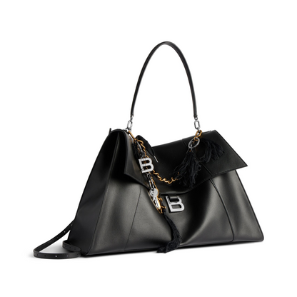 Hourglass Soft Handbag Large in Black