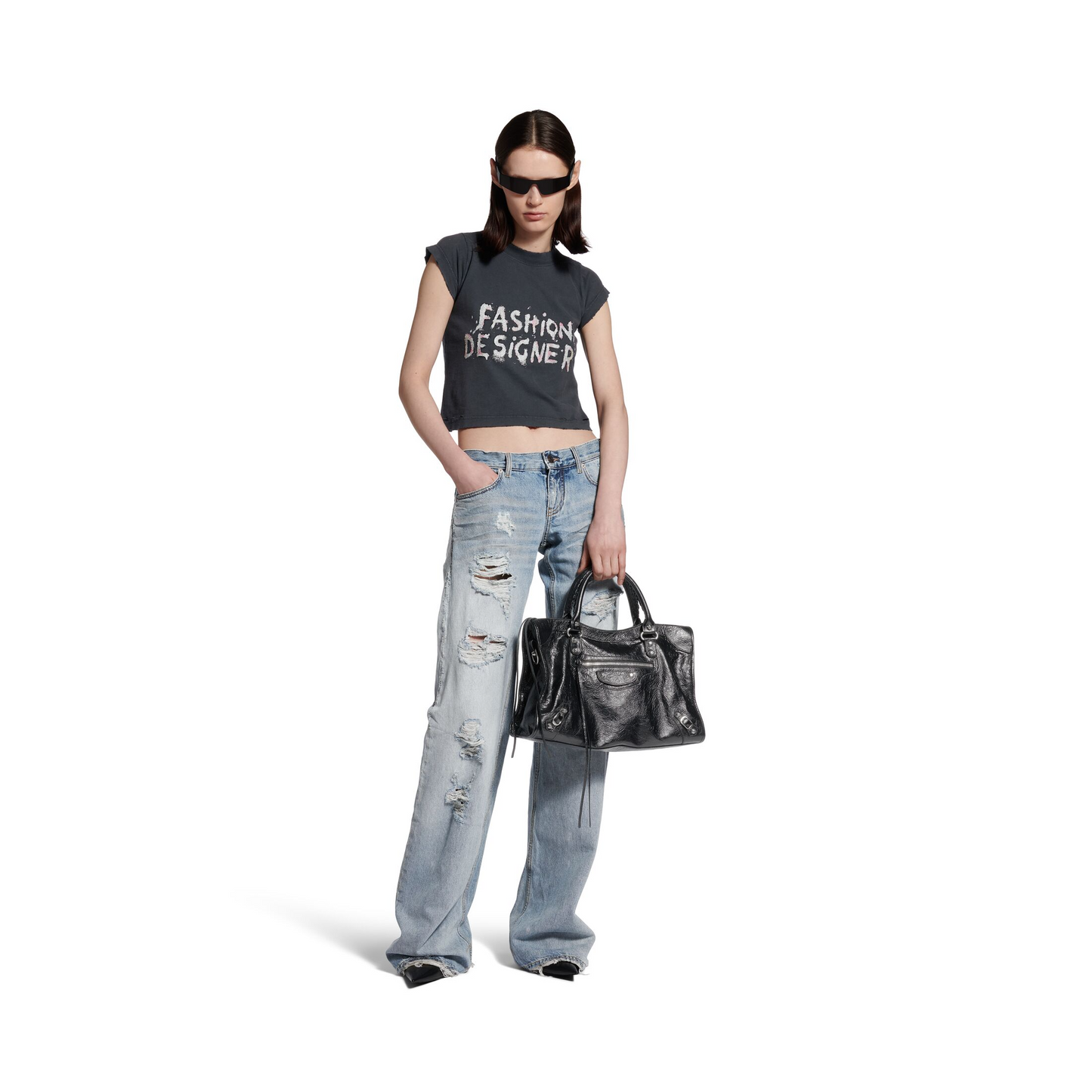 Le City Bag Medium - Shiny Silver Hardware