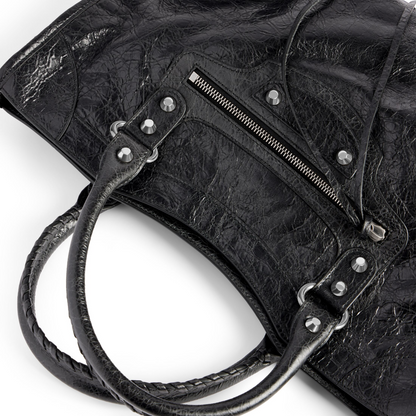 Le City Bag Medium - Shiny Silver Hardware