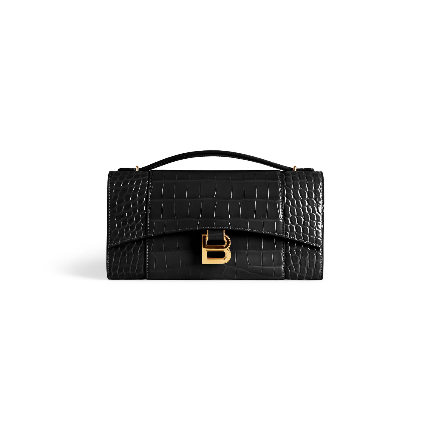 Hourglass Pochette With Chain - Shiny Gold Hardware