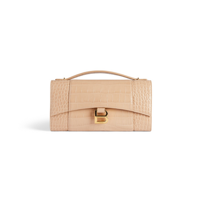 Hourglass Pochette With Chain - Shiny Gold Hardware