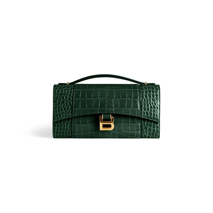 Hourglass Pochette With Chain - Shiny Gold Hardware