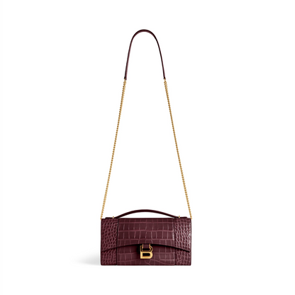 Hourglass Pochette With Chain - Shiny Gold Hardware