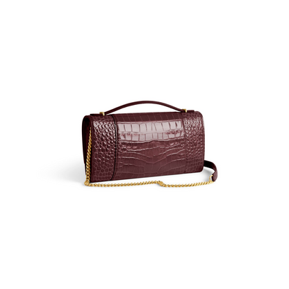 Hourglass Pochette With Chain - Shiny Gold Hardware