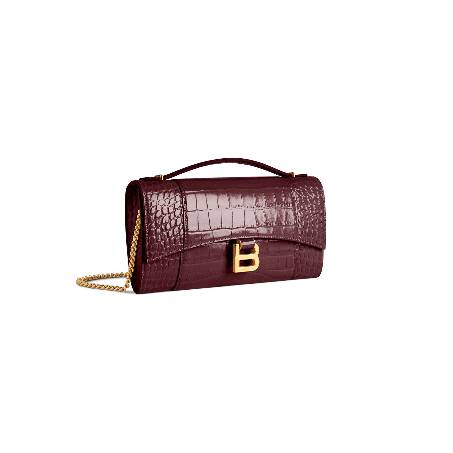 Hourglass Pochette With Chain - Shiny Gold Hardware