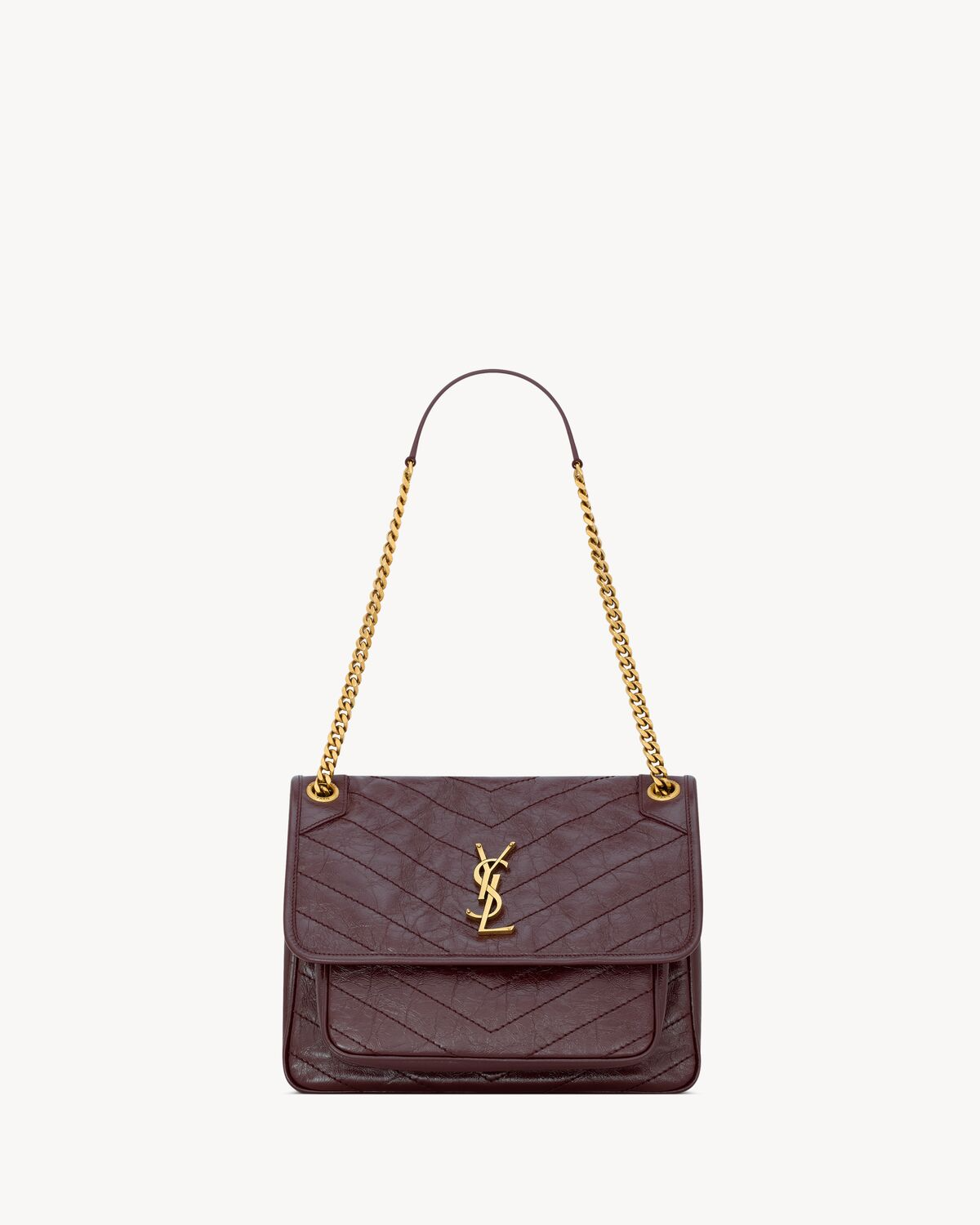 NIKI Medium in Vintage Leather - Rouge Cabernet