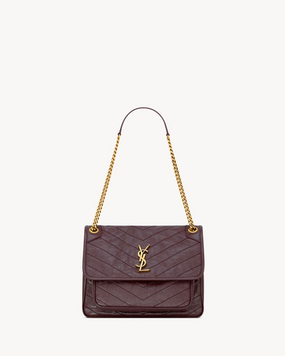 NIKI Medium in Vintage Leather - Rouge Cabernet