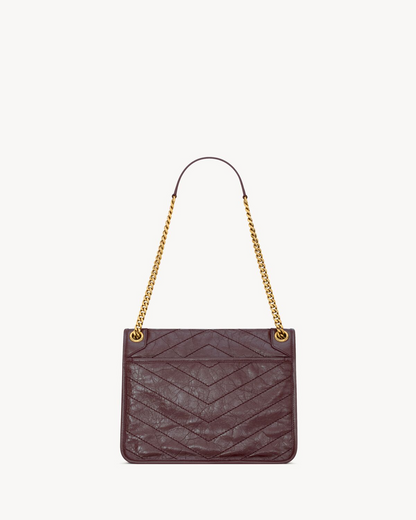 NIKI Medium in Vintage Leather - Rouge Cabernet