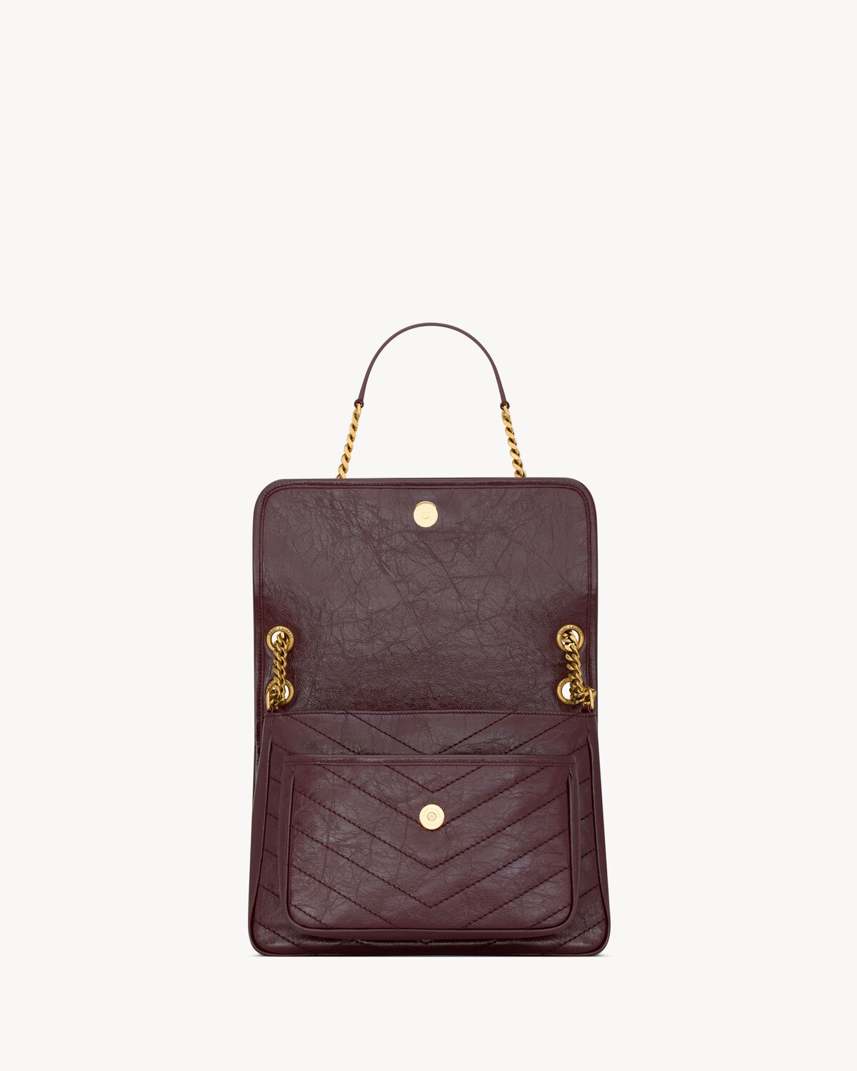 NIKI Medium in Vintage Leather - Rouge Cabernet