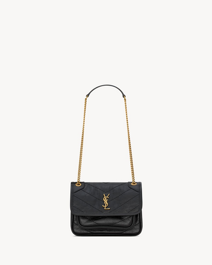 NIKI Baby in Vintage Leather - Black