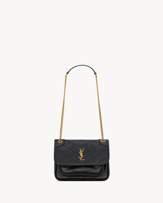 NIKI Baby in Vintage Leather - Black