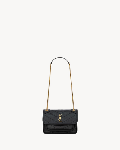 NIKI Mini in Vintage Leather - Black