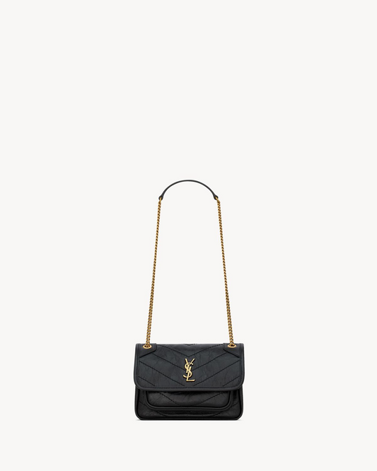 NIKI Mini in Vintage Leather - Black