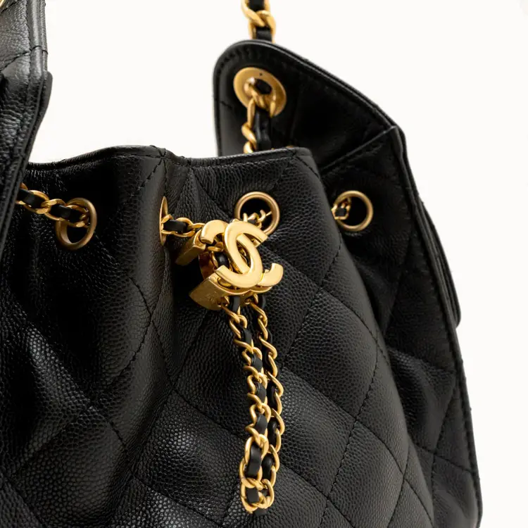 C25 Mini Handbag Caviar Leather Black Ghw