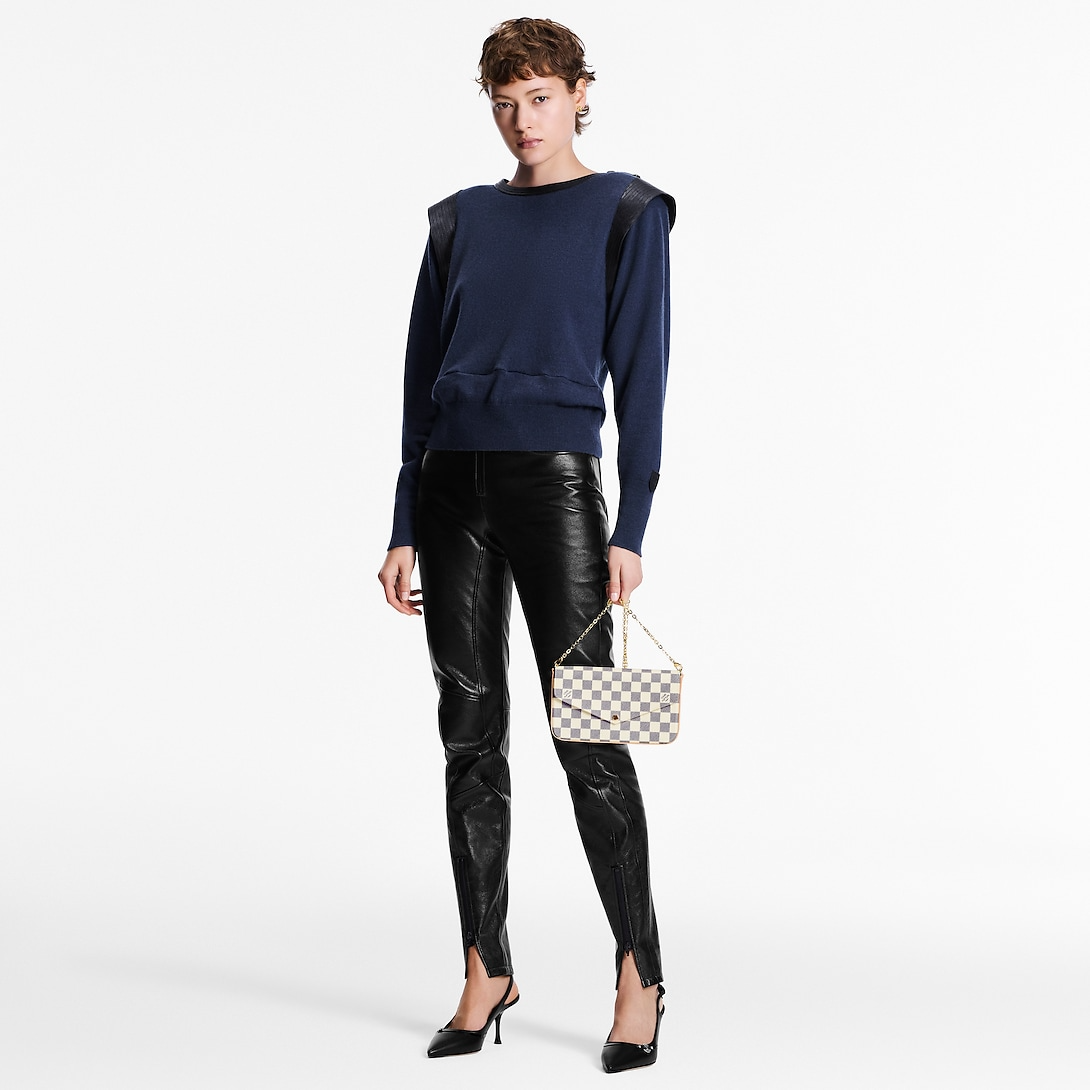 Pochette Félicie Damier Azur Canvas