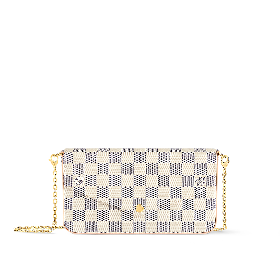 Pochette Félicie Damier Azur Canvas