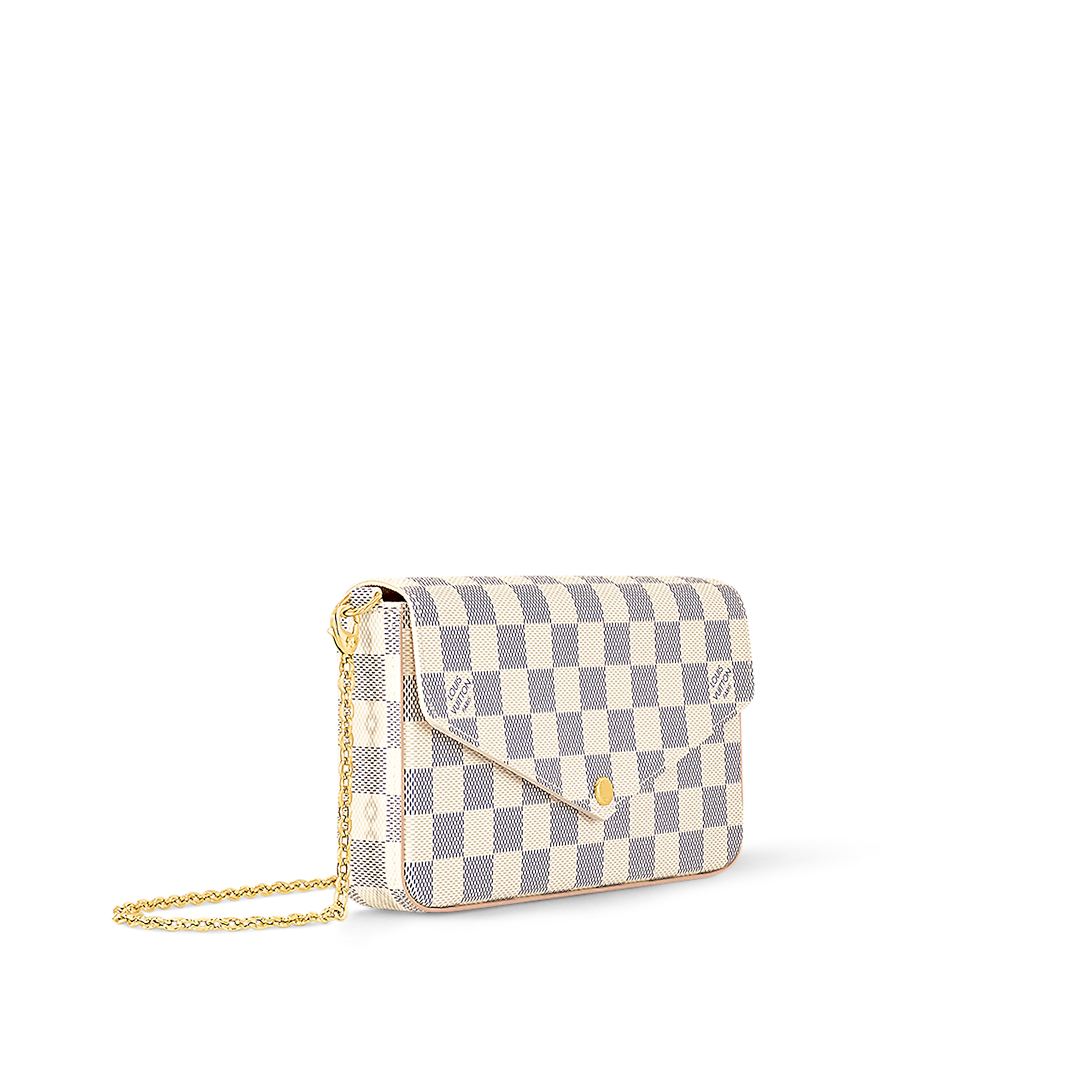 Pochette Félicie Damier Azur Canvas