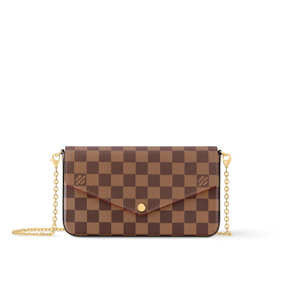 Pochette Félicie Damier Ebene Canvas